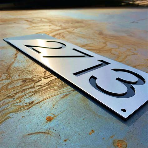 metal home address signs